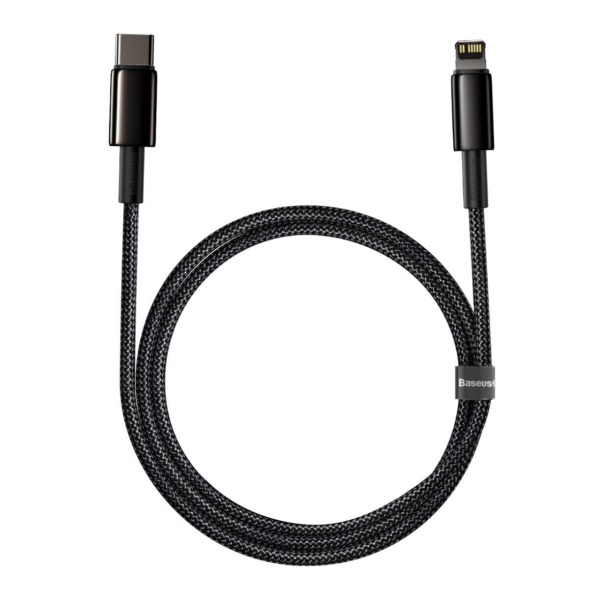 Kabel przewód USB TYP-C - Lightning / iPhone 200cm Baseus Tungsten Gold 20W, 5A, PD - czarny (CATLWJ-A01)