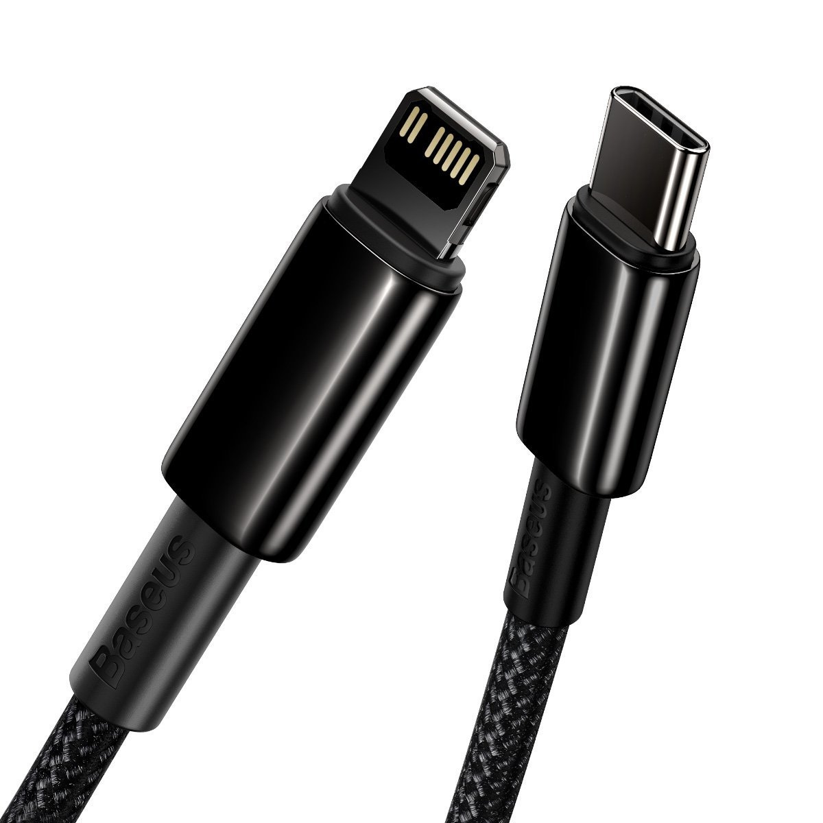 Kabel przewód USB TYP-C - Lightning / iPhone 200cm Baseus Tungsten Gold 20W, 5A, PD - czarny (CATLWJ-A01)