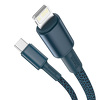 Miniatura zdjęcia: Kabel przewód USB TYP-C - Lightning / iPhone 100cm Baseus High Density Braided 20W, 5A, PD - niebieski (CATLGD-03)