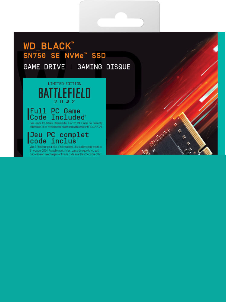 Dysk WD BLACK SN750SE NVMe SSD Battlefield 2042 Edition 1TB Gen4 (WDBB9J0010BNC-WRSN)