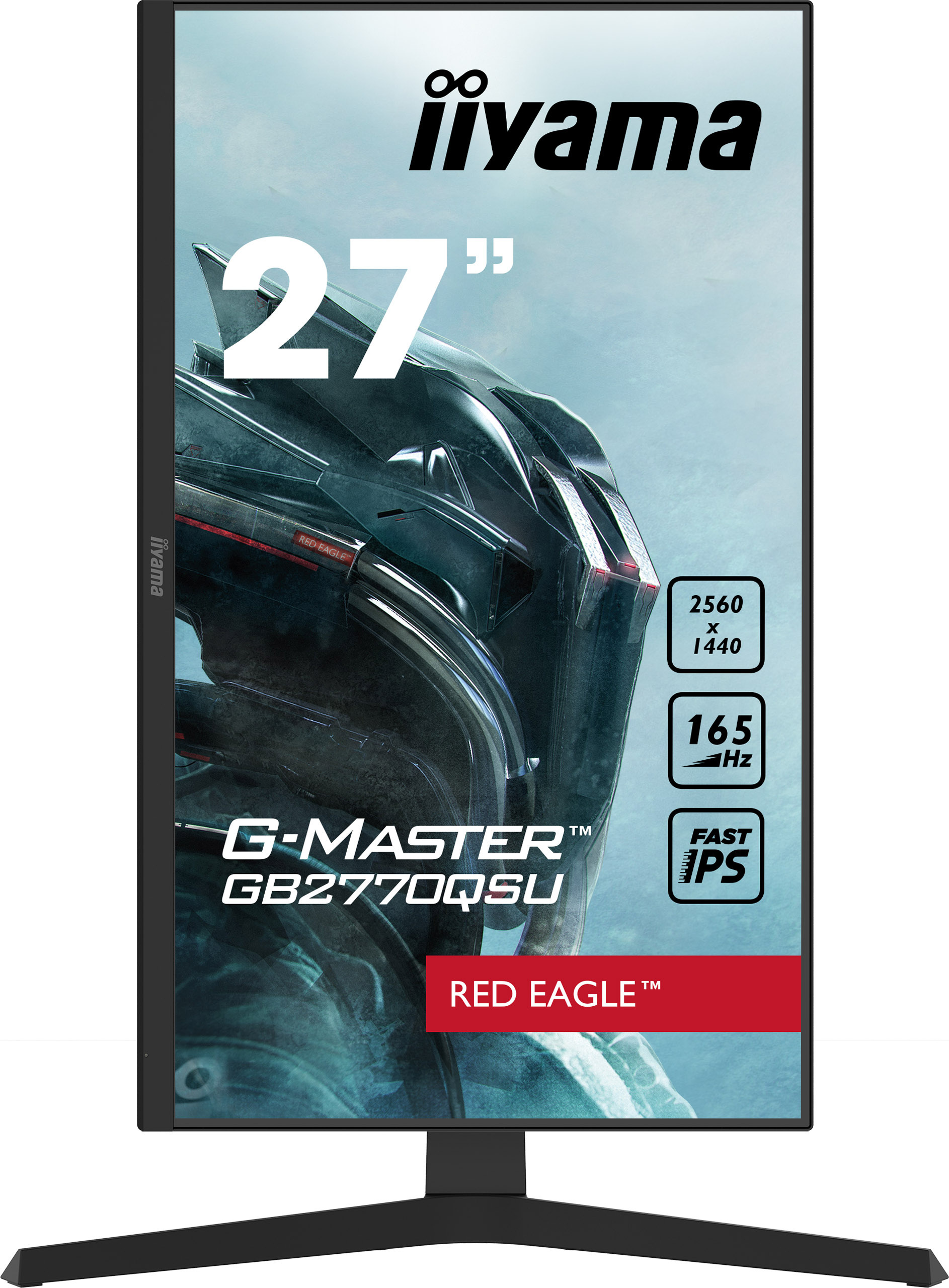 iiyama G-Master GB2770HSU-B1 Red Eagle 27" FHD IPS 165Hz 0.8ms FreeSync Premium PIVOT - z gwarancją iiyama 3 lata - zero martwych pikseli 30 dni