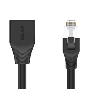 Miniatura produktu: Przedłużacz Ethernet RJ45, Cat. 6 (8P8C), STP Unitek 5m - czarny (C1896BK-5M)