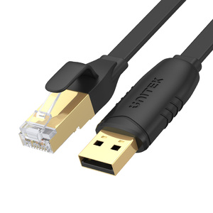 Miniatura produktu: Kabel sieciowy konsolowy Unitek USB 2.0 - RJ45 1,8m czarny (Y-SP02001B)