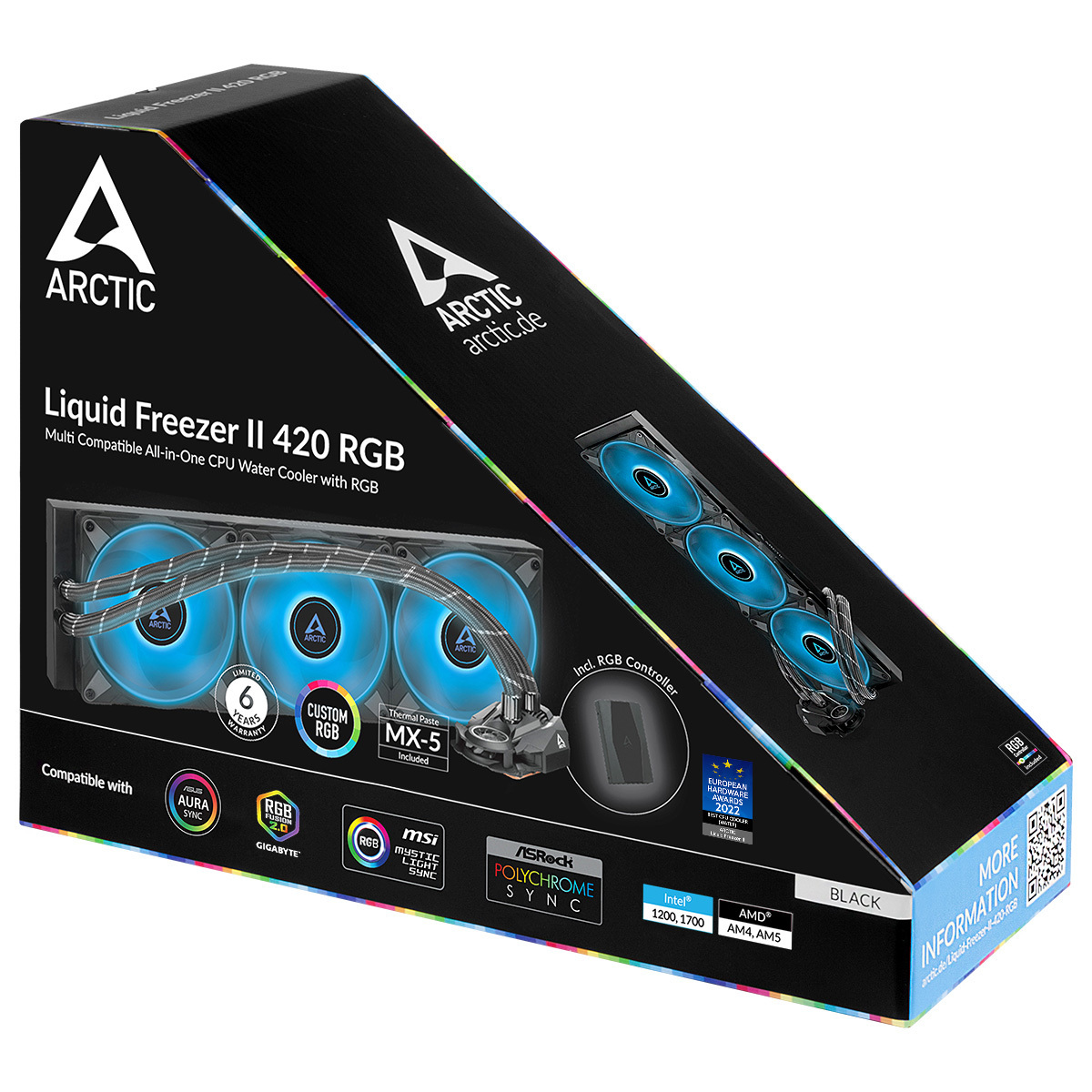 Chłodzenie wodne Arctic Liquid Freezer II 420 RGB Black z kontrolerem (ACFRE00111A) Chłodzenie wodne Arctic Liquid Freezer II 420 RGB Black z kontrolerem (ACFRE00111A)