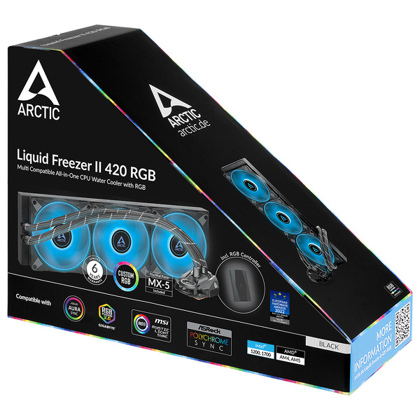 Zdjęcie produktu: Chłodzenie wodne Arctic Liquid Freezer II 420 RGB Black z kontrolerem (ACFRE00111A) Zdjęcie produktu: Chłodzenie wodne Arctic Liquid Freezer II 420 RGB Black z kontrolerem (ACFRE00111A)