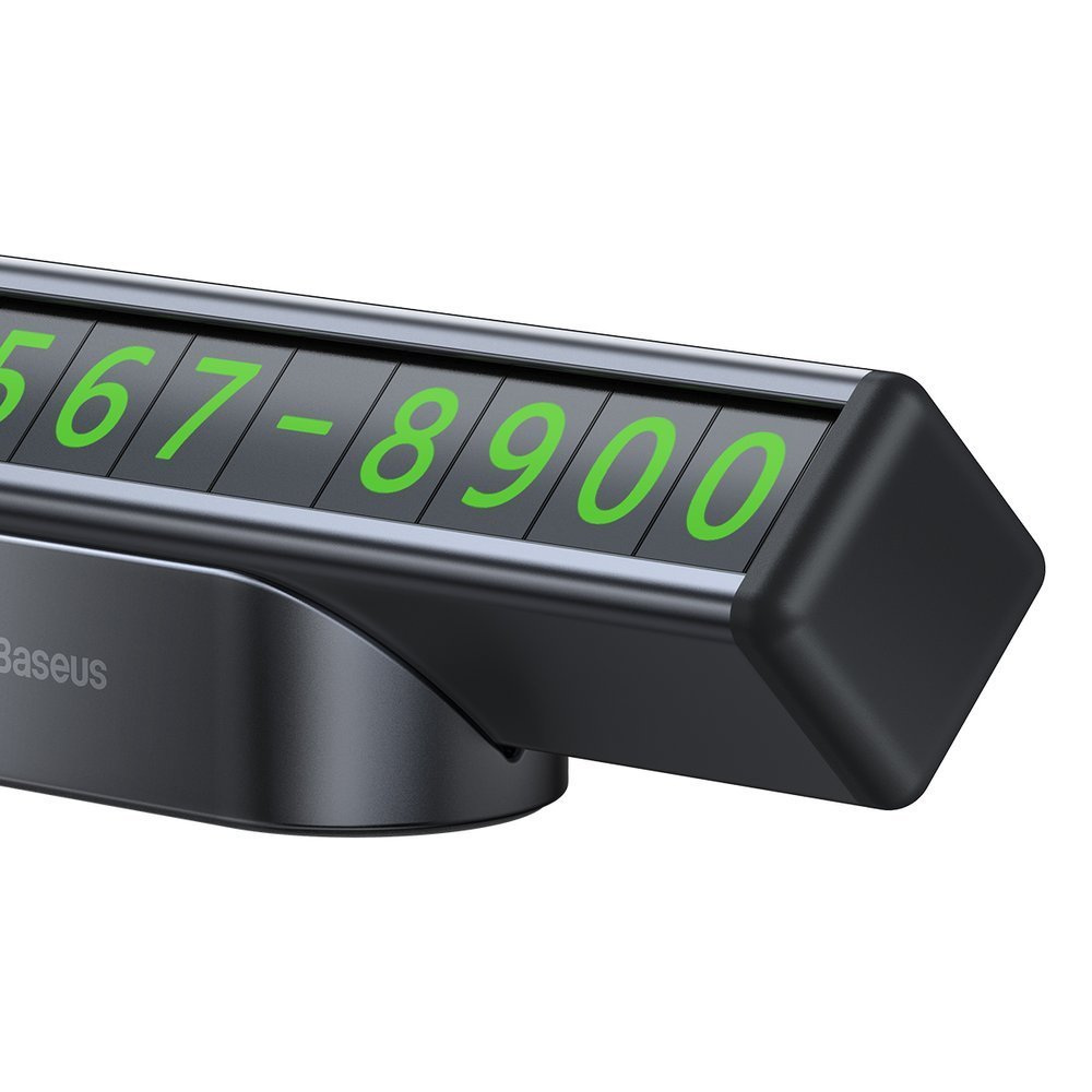 Akcesorium samochodowe Baseus tabliczka parkingowa do samochodu auta na numer telefonu czarny (CNFT000001)
