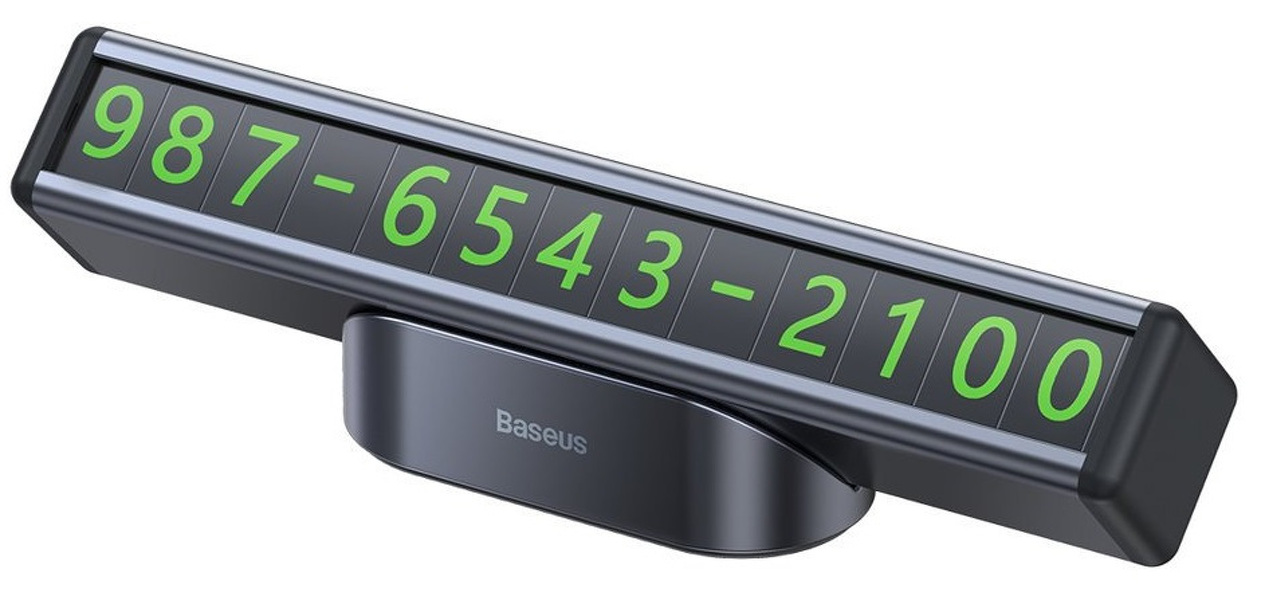 Zdjęcie produktu: Akcesorium samochodowe Baseus tabliczka parkingowa do samochodu auta na numer telefonu czarny (CNFT000001)