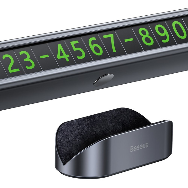 Zdjęcie produktu: Akcesorium samochodowe Baseus tabliczka parkingowa do samochodu auta na numer telefonu czarny (CNFT000001)