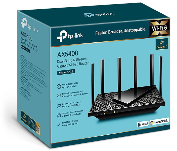 Zdjęcie produktu: TP-Link Archer AX72 AX5400 Wireless