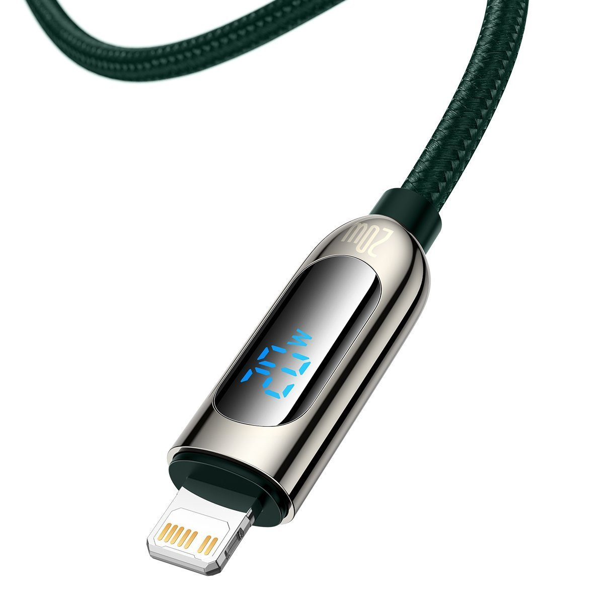 Kabel przewód USB Typ-C - Lightning / iPhone 200cm Baseus Display z obsługą szybkiego ładowania 20W PD - zielony (CATLSK-A06)