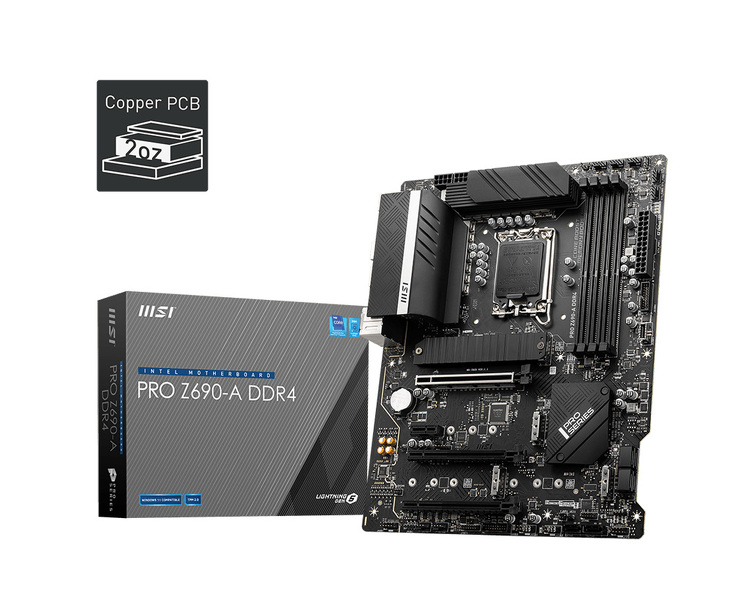 Zdjęcie produktu: Płyta główna MSI PRO Z690-A DDR4 LGA1700 Zdjęcie produktu: Płyta główna MSI PRO Z690-A DDR4 LGA1700