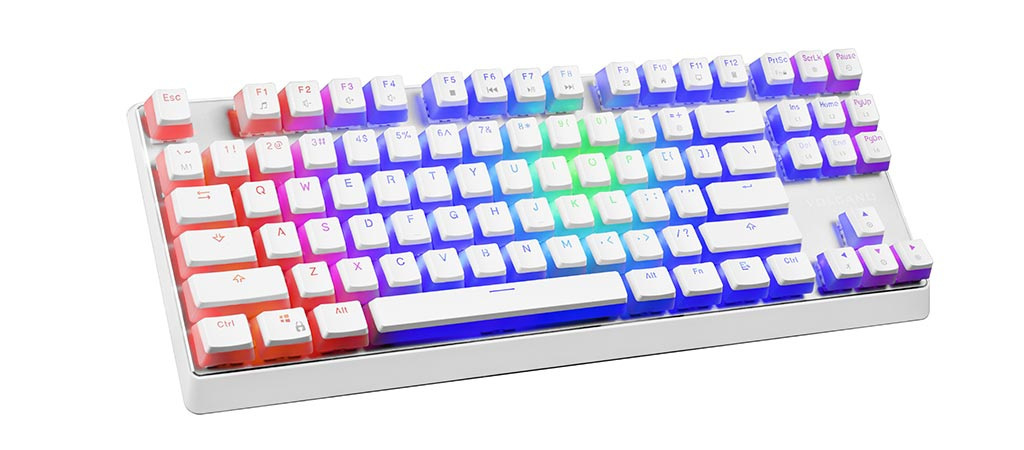 Klawiatura Modecom PRZEWODOWA MECHANICZNA Volcano Lanparty Biała RGB Pudding Edition (niebieskie przełącznik) K-MC-LANPARTY-U-RGB-BLUE-200-PUDD