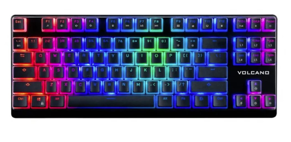 Zdjęcie produktu: Klawiatura Modecom PRZEWODOWA MECHANICZNA Volcano Lanparty RGB Pudding Edition (niebieskie przełącznik) K-MC-LANPARTY-U-RGB-BLUE-PUDD, mechaniczna