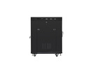 Miniatura zdjęcia: Szafa Instalacyjna Rack Stojąca 19" 15u 600x800 Czarna drzwi szklane LCD (Flat Pack) Lanberg