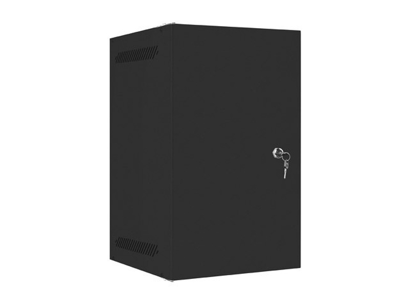 Zdjęcie produktu: Szafa Instalacyjna Rack Wisząca 10" 9u 280x310 Czarna Drzwi Metalowe Lanberg (Flat Pack)