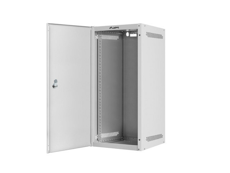 Zdjęcie produktu: Szafa Instalacyjna Rack Wisząca 10" 12U 280x310 Szara Drzwi Metalowe (Flat Pack) Lanberg