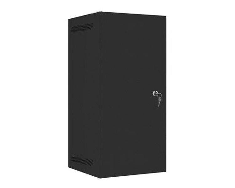 Zdjęcie produktu: Szafa Instalacyjna Rack Wisząca 10" 12U 280x310 Czarna Drzwi Metalowe (Flat Pack) Lanberg