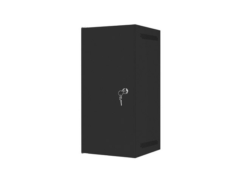 Zdjęcie produktu: Szafa Instalacyjna Rack Wisząca 10" 12U 280x310 Czarna Drzwi Metalowe (Flat Pack) Lanberg