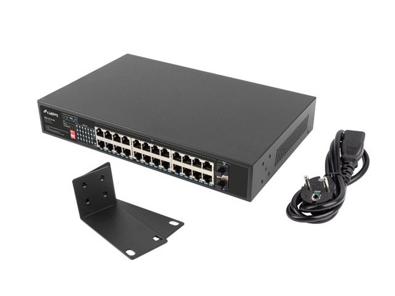 Zdjęcie produktu: Switch Lanberg RSGE-24P-2S-360 24x 1GB POE+ 250W, 2x SFP, Rack 19" Zdjęcie produktu: Switch Lanberg RSGE-24P-2S-360 24x 1GB POE+ 250W, 2x SFP, Rack 19"