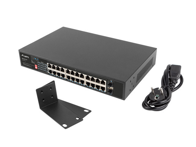 Switch Lanberg RSGE-24P-2S-360 24x 1GB POE+ 250W, 2x SFP, Rack 19" Switch Lanberg RSGE-24P-2S-360 24x 1GB POE+ 250W, 2x SFP, Rack 19"