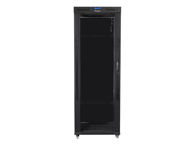 Szafa instalacyjna Rack stojąca 19" 42U 800X1000 czarna szklane dzwi LCD Flat pack Lanberg Szafa instalacyjna Rack stojąca 19" 42U 800X1000 czarna szklane dzwi LCD Flat pack Lanberg