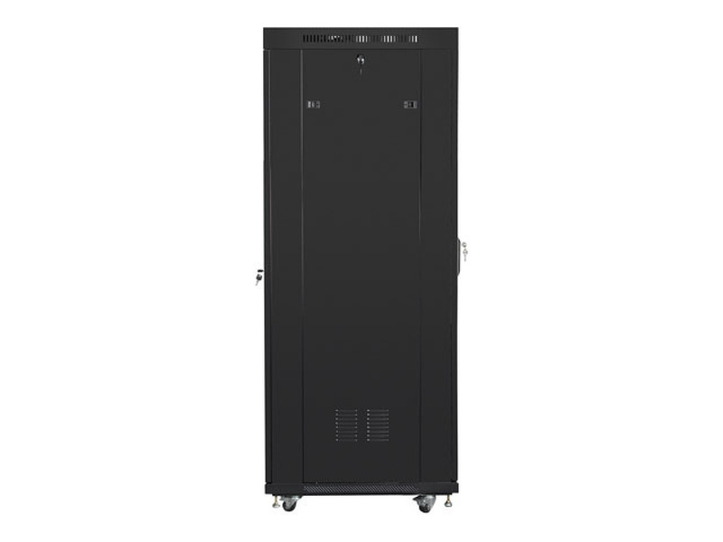 Zdjęcie produktu: Szafa instalacyjna Rack stojąca 19" 37U 600X800 czarna drzwi szklane LCD (Flat pack) Lanberg