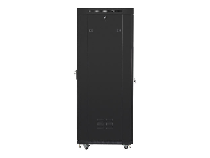 Zdjęcie produktu: Szafa instalacyjna Rack stojąca 19" 37U 600X800 czarna drzwi szklane LCD (Flat pack) Lanberg