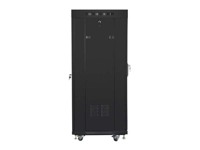 Zdjęcie produktu: Szafa instalacyjna Rack stojąca 19" 27U 600X600 czarna szklane drzwi LCD (Flat pack) Lanberg