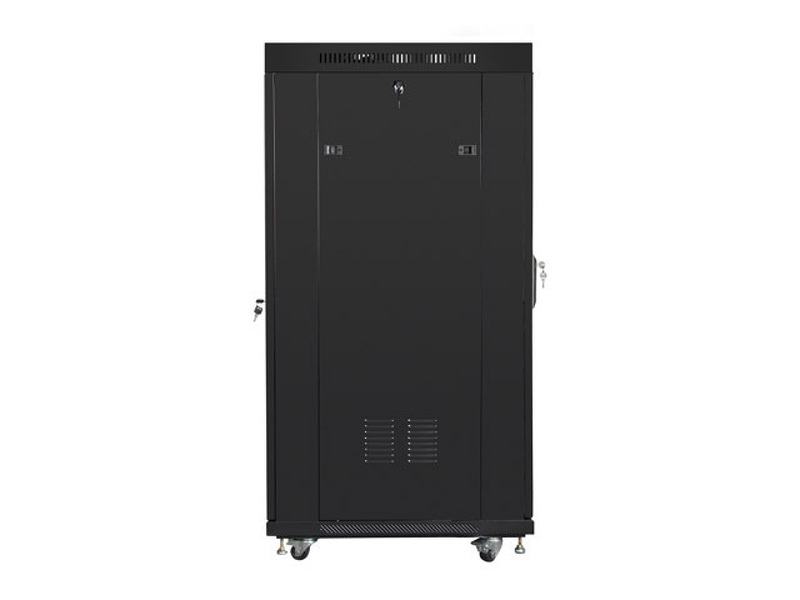 Zdjęcie produktu: Szafa instalacyjna Rack stojąca 19" 27U 600X800 czarna perforowane drzwi LCD (Flat pack) Lanberg