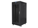 Miniatura zdjęcia: Szafa instalacyjna Rack stojąca 19" 27U 600X800 czarna perforowane drzwi LCD (Flat pack) Lanberg