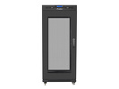 Miniatura zdjęcia: Szafa instalacyjna Rack stojąca 19" 27U 600X800 czarna perforowane drzwi LCD (Flat pack) Lanberg