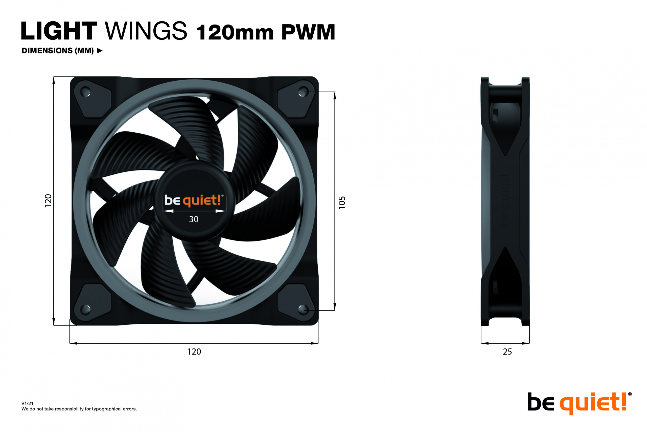 be quiet! Light Wings 120mm PWM ARGB (BL072)