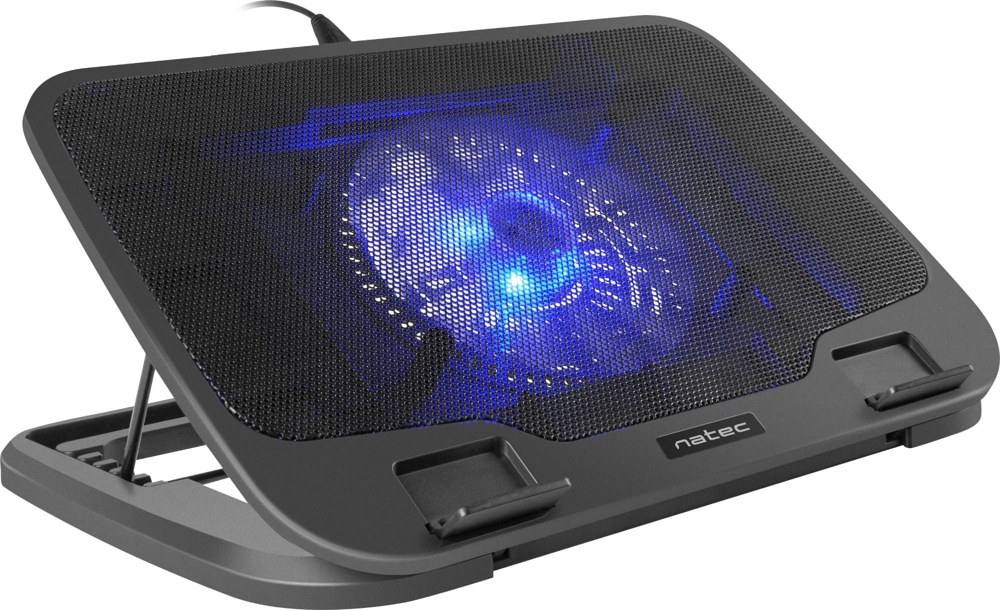 Podstawka chłodząca pod laptopa Natec Iora 15.6” -17.3" z cichym wentylatorem, podświetlenie, 2 usb Podstawka chłodząca pod laptopa Natec Iora 15.6” -17.3" z cichym wentylatorem, podświetlenie, 2 usb