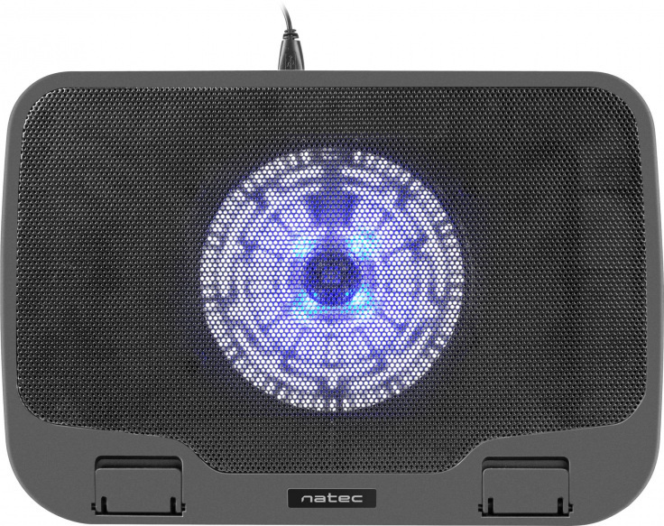 Podstawka chłodząca pod laptopa Natec Iora 15.6” -17.3" z cichym wentylatorem, podświetlenie, 2 usb Podstawka chłodząca pod laptopa Natec Iora 15.6” -17.3" z cichym wentylatorem, podświetlenie, 2 usb