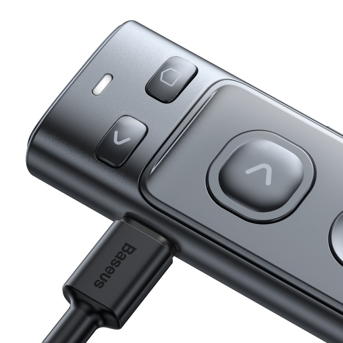 Wielofunkcyjny pilot Baseus Orange Dot do prezentacji, ze wskaźnikiem laserowym, akumulatorowy - szary (WKCD000013)