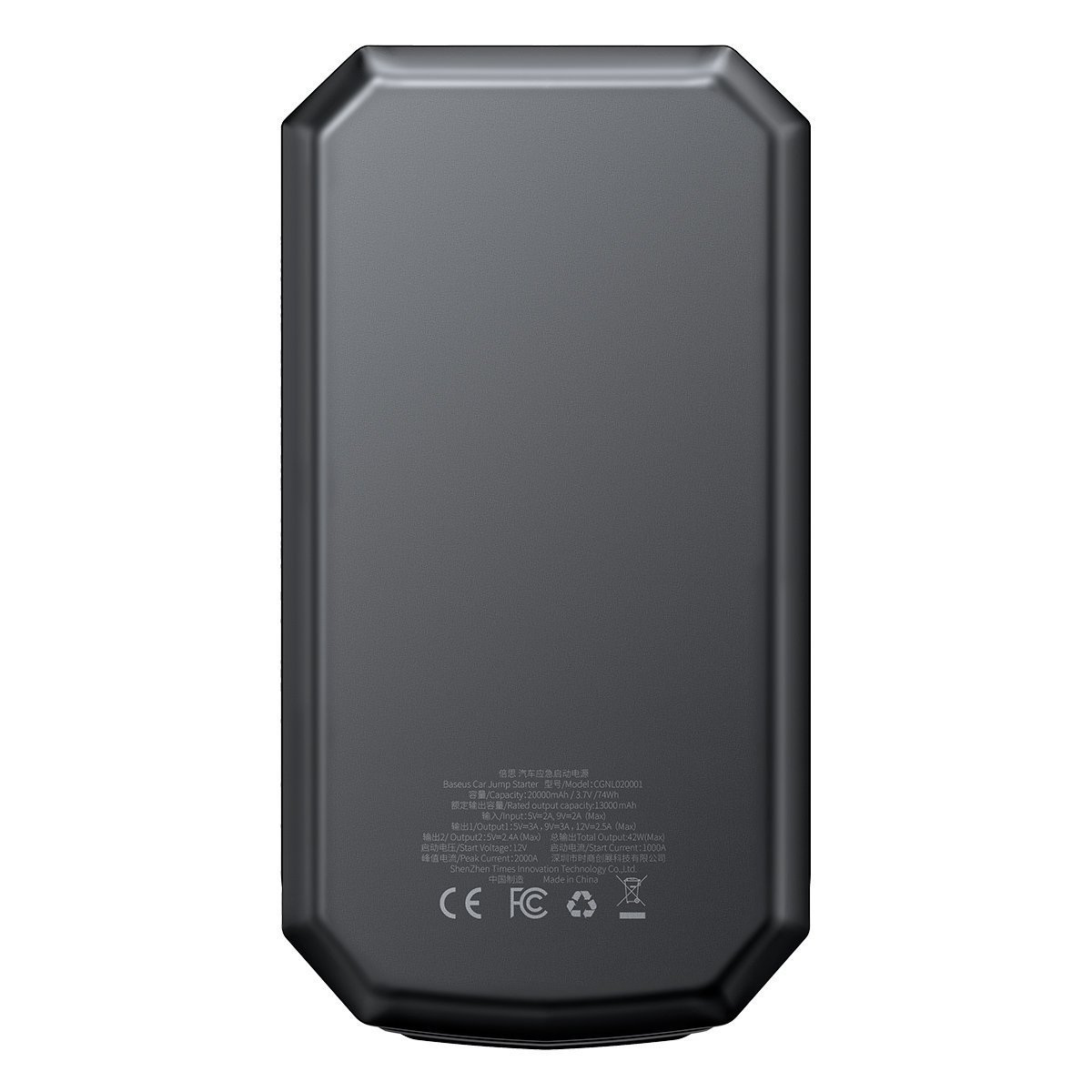 Powerbank / Rozrusznik Baseus Reboost Jump Starter, Super Energy Max Car, 20000mAh, 2000A, USB czarny (CGNL020001)