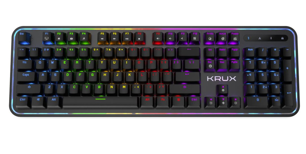 Zdjęcie produktu: Klawiatura gamingowa Krux Comet RGB Outemu Brown, mechaniczna