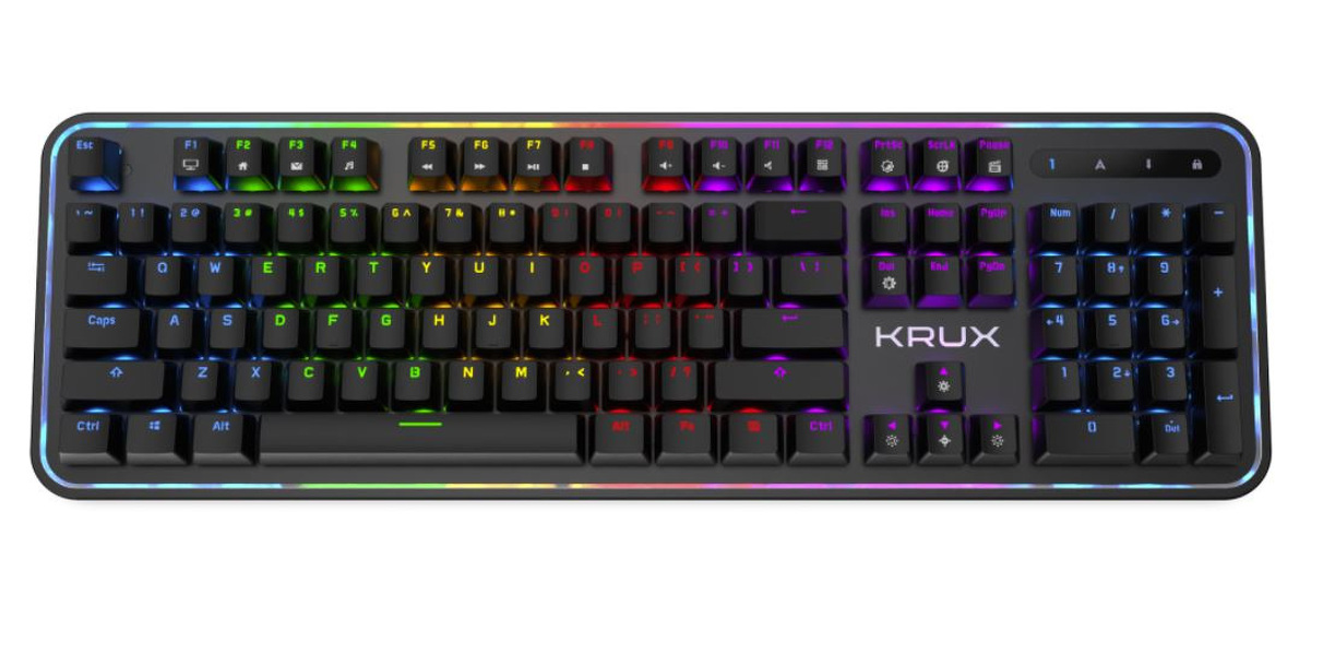Zdjęcie produktu: Klawiatura gamingowa Krux Comet RGB Outemu Brown, mechaniczna