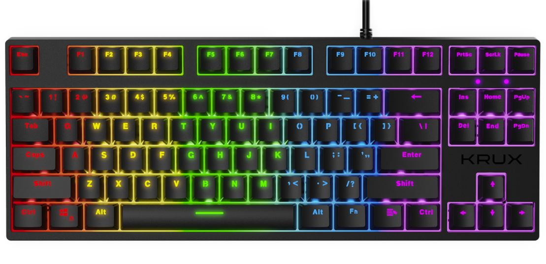 Klawiatura gamingowa Krux Atax RGB Outemu Brown, mechaniczna