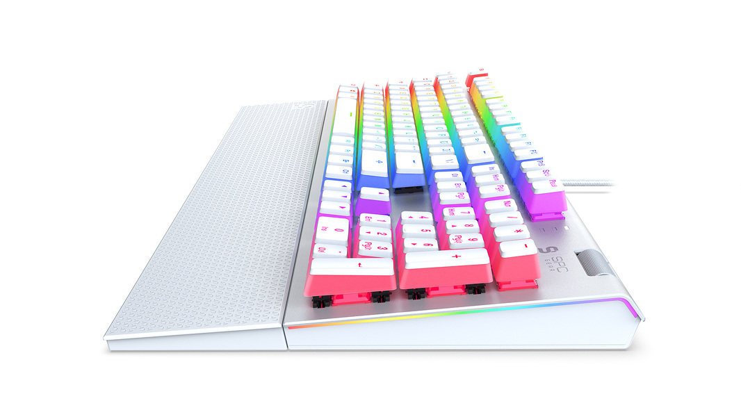 Zdjęcie produktu: Klawiatura gamingowa SPC Gear GK650K Omnis Kailh Blue RGB Onyx White Pudding Edition (SPG121), mechaniczna Zdjęcie produktu: Klawiatura gamingowa SPC Gear GK650K Omnis Kailh Blue RGB Onyx White Pudding Edition (SPG121), mechaniczna