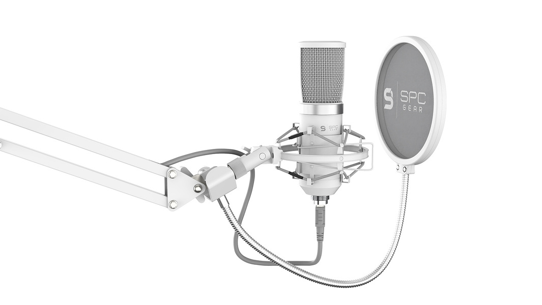Zdjęcie produktu: Mikrofon do streaminguSPC Gear SM950 Onyx White Streaming Microphone USB (SPG106)