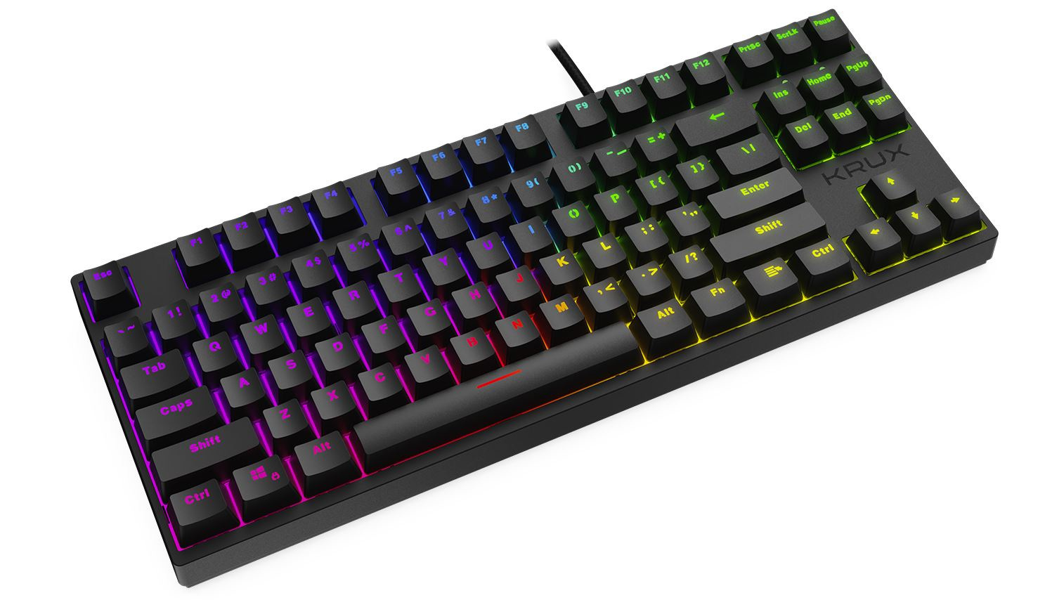 Klawiatura gamingowa Krux Atax Pro RGB Gateron Blue, mechaniczna