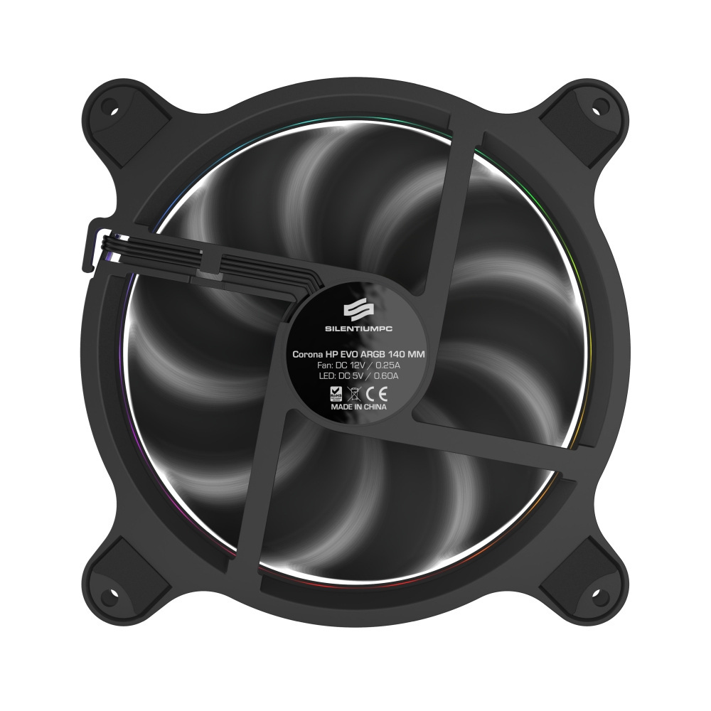 Wentylator SilentiumPC Corona HP EVO ARGB KIT 3× 140mm + controller Wentylator SilentiumPC Corona HP EVO ARGB KIT 3× 140mm + controller
