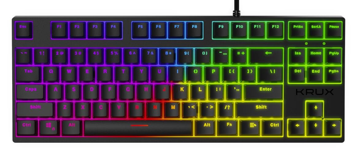 Klawiatura gamingowa Krux Atax Pro RGB Outemu Blue, mechaniczna Klawiatura gamingowa Krux Atax Pro RGB Outemu Blue, mechaniczna