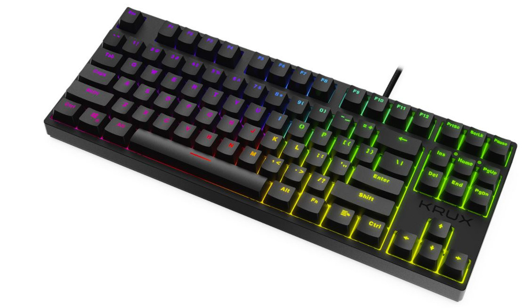 Zdjęcie produktu: Klawiatura gamingowa Krux Atax Pro RGB Outemu Blue, mechaniczna Zdjęcie produktu: Klawiatura gamingowa Krux Atax Pro RGB Outemu Blue, mechaniczna