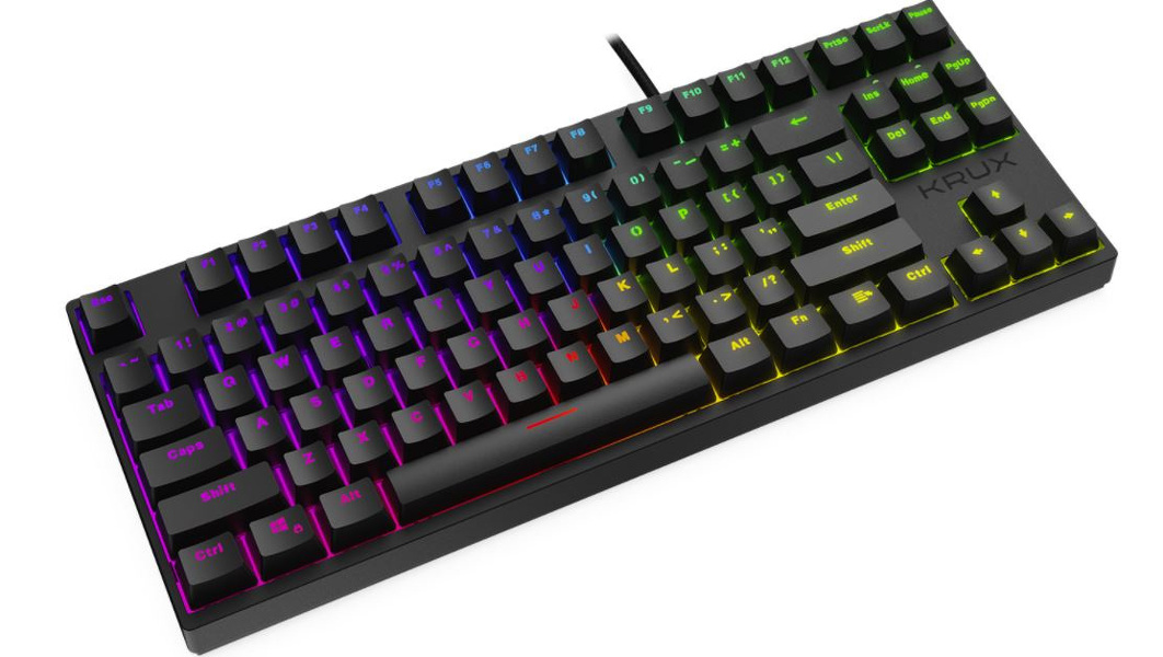 Zdjęcie produktu: Klawiatura gamingowa Krux Atax Pro RGB Outemu Blue, mechaniczna Zdjęcie produktu: Klawiatura gamingowa Krux Atax Pro RGB Outemu Blue, mechaniczna