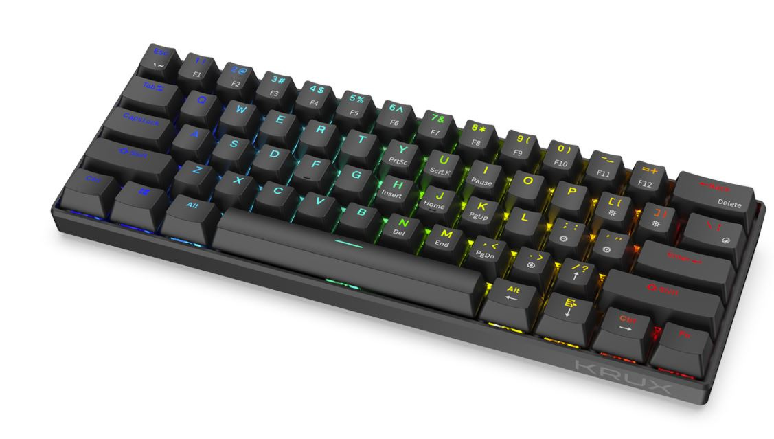 Klawiatura gamingowa Krux Neo Pro RGB Wireless Gateron Blue, mechaniczna