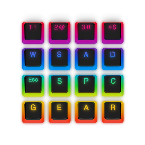 Zdjęcie produktu: Nakładki klawiszy klawiatury SPC Gear KC104 Pudding Double Shot PBT Keycaps (SPG030)