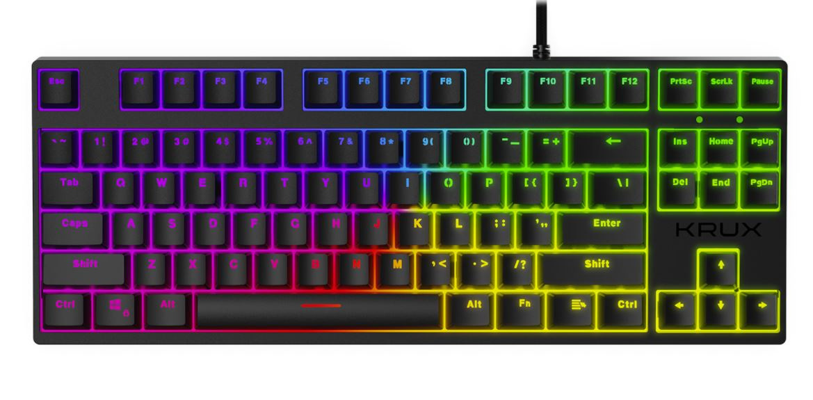 Klawiatura gamingowa Krux Atax Pro RGB Gateron Brown, mechaniczna