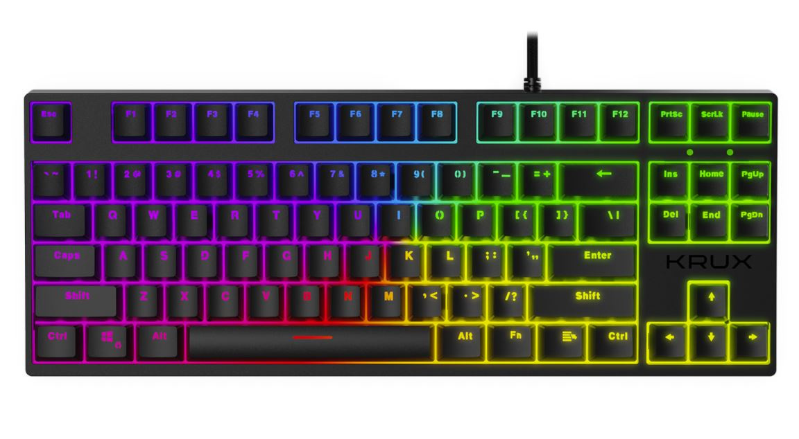 Klawiatura gamingowa Krux Atax Pro RGB Gateron Red, mechaniczna
